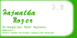 hajnalka mozer business card